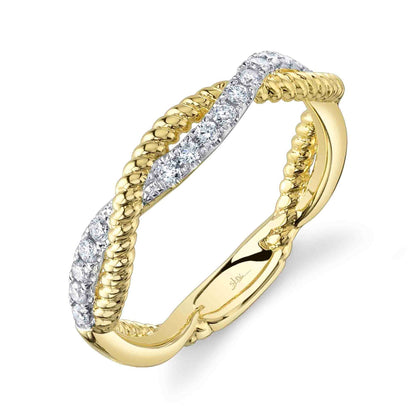 14kY/W .22cttw Diamond Twist Ring SC55026861RD - 7