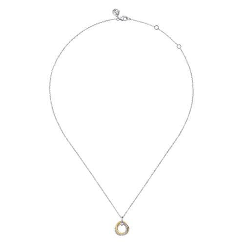 SS/14kY Multi-Circle Door Knocker Necklace NK8165MZJJJ