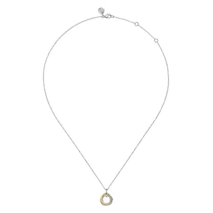 SS/14kY Multi-Circle Door Knocker Necklace NK8165MZJJJ