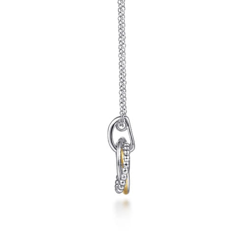 SS/14kY Multi-Circle Door Knocker Necklace NK8165MZJJJ