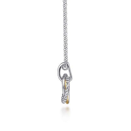 SS/14kY Multi-Circle Door Knocker Necklace NK8165MZJJJ