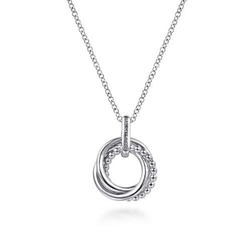SS/14kY Multi-Circle Door Knocker Necklace NK8165MZJJJ