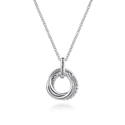 SS/14kY Multi-Circle Door Knocker Necklace NK8165MZJJJ