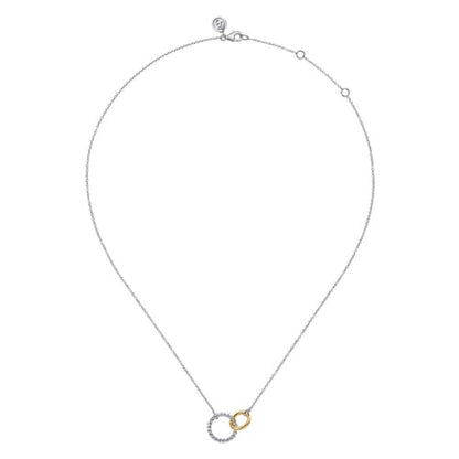 SS/14kY Interlocking Circle Necklace NK8166MZJJJ