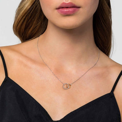 SS/14kY Interlocking Circle Necklace NK8166MZJJJ