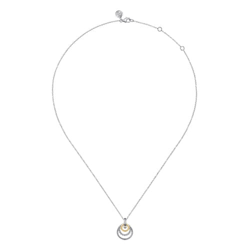 SS/14kY Multi-Circle Drop Necklace NK8183MZJJJ