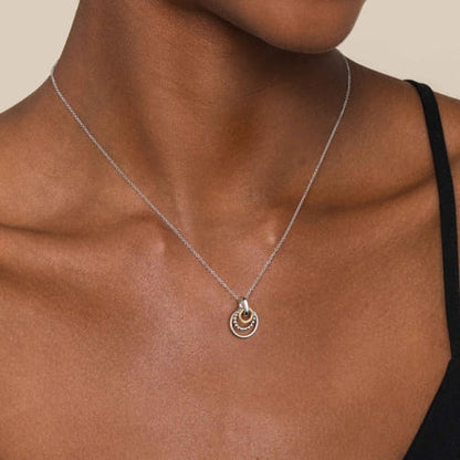 SS/14kY Multi-Circle Drop Necklace NK8183MZJJJ