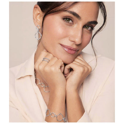 SS Irregular Circle Drop Earring PE129- 2326