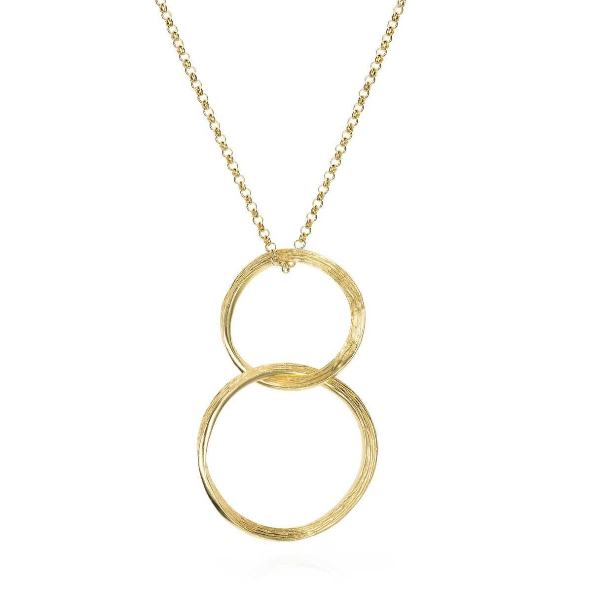 18k Vermeil Hoop Drop Necklace CL129-71/O