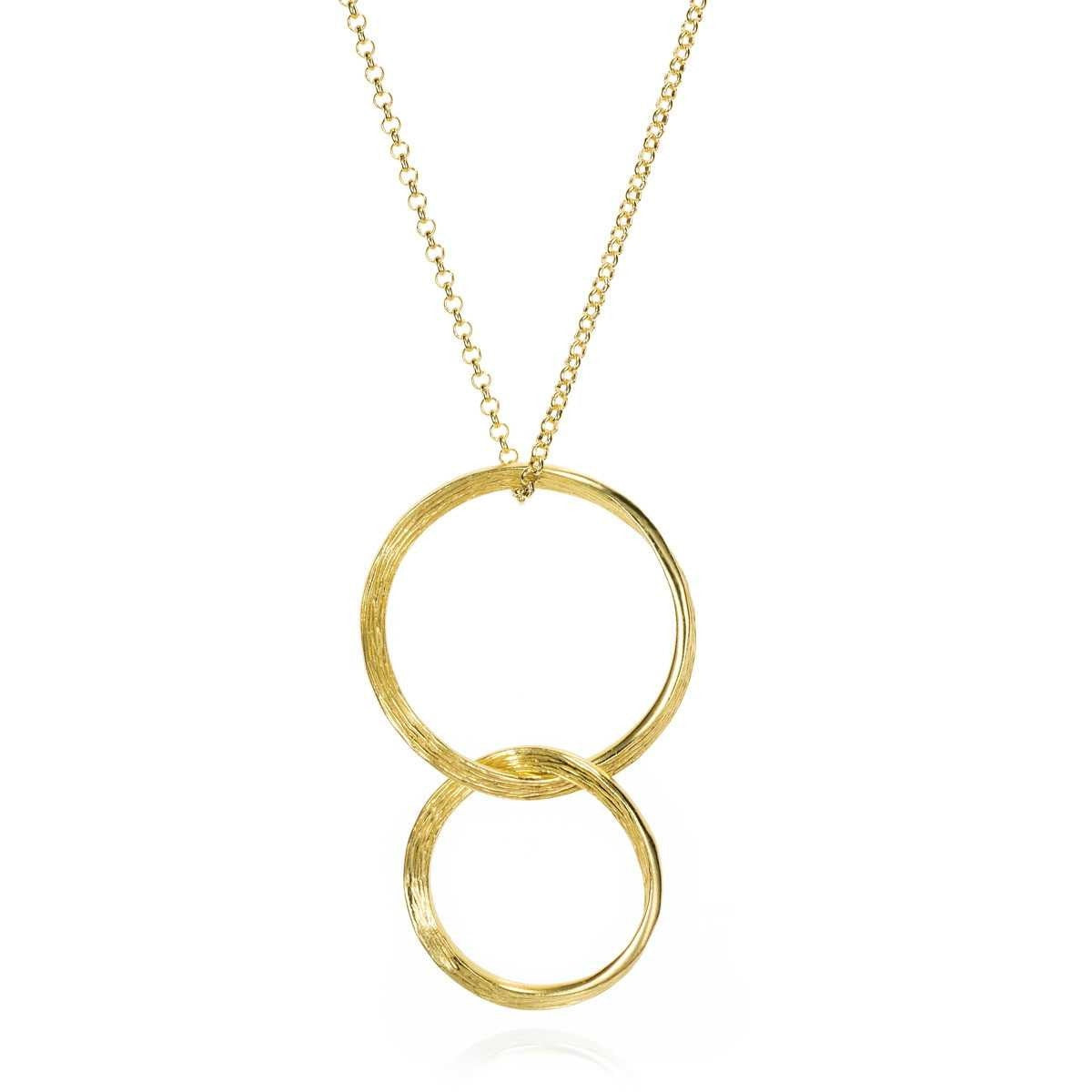 18k Vermeil Hoop Drop Necklace CL129-71/O