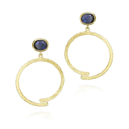 18k Vermeil Labradorite Dangle Earring PE129-66/LO