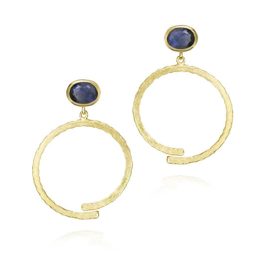 18k Vermeil Labradorite Dangle Earring PE129-66/LO