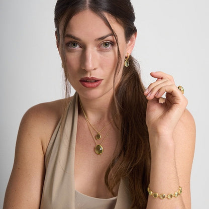 18k Vermeil Green Amethyst Necklace CGF-129-008AVO