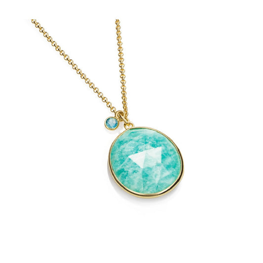 18k Vermeil Amazonite & Apatite Necklace CG-129- 900JAZO