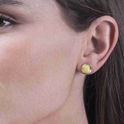 18k Vermeil AQUA Stud PE120-9858/O