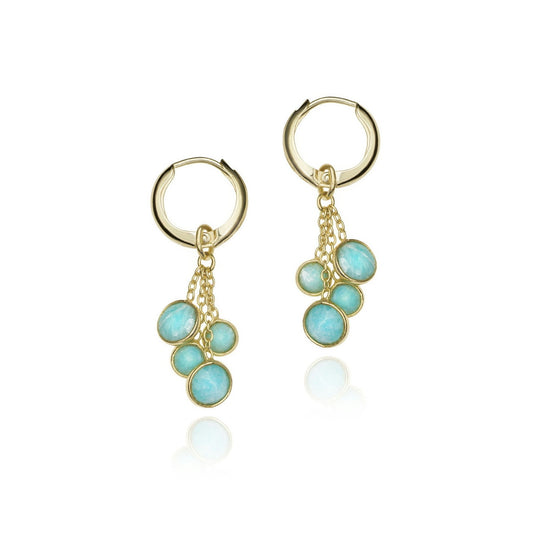 18k Vermeil Amazonite BELLA Earring PE129-3378AO