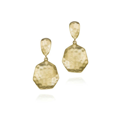 18k Vermeil Hammered Dangle Earring PE129-28/OM