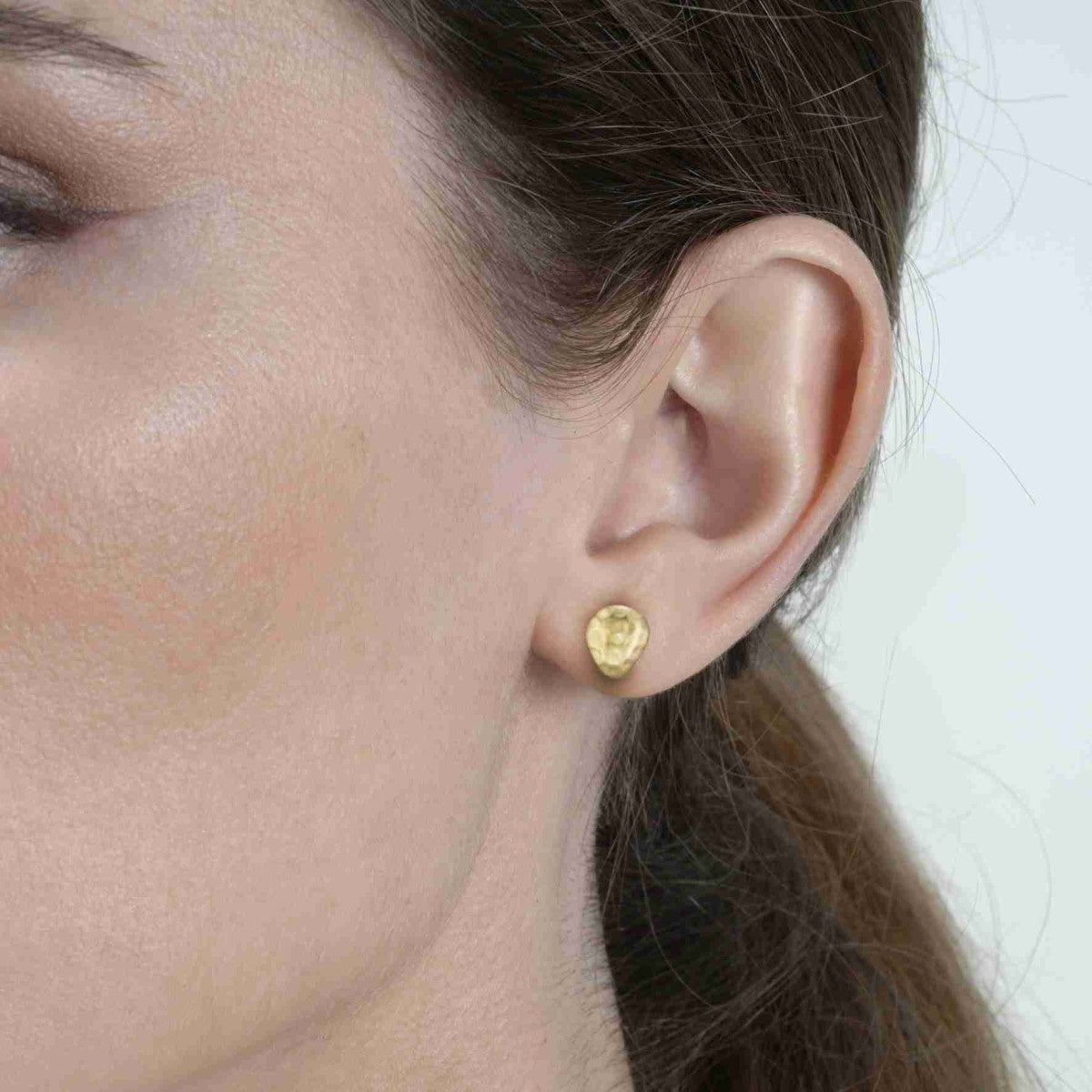 18k Vermeil Hammered Stud PE129-27/OM