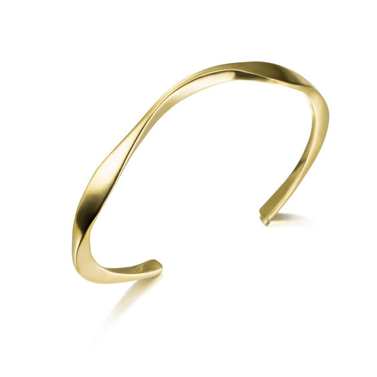 18k Vermeil Wavy Cuff Bracelet PU104-320/O