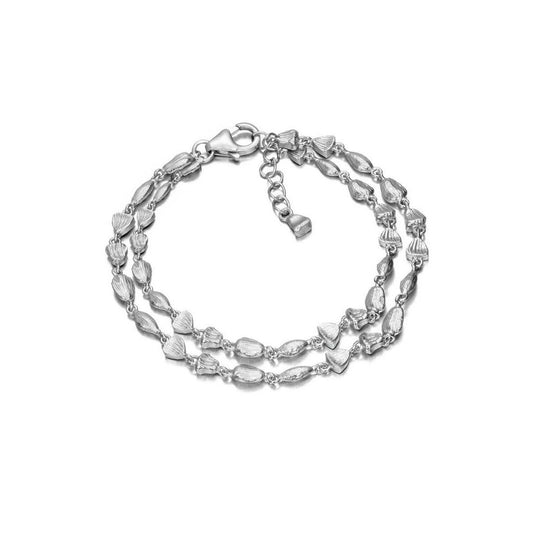SS Nugget Double Strand Bracelet PU129-1519