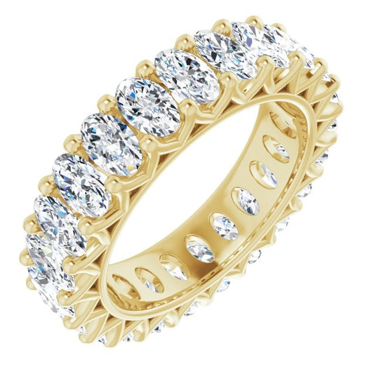 14kY 4 1/6cttw 5x3mm Oval LAB Diamond Eternity Band 123391