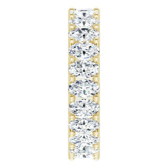 14kY 4 1/6cttw 5x3mm Oval LAB Diamond Eternity Band 123391