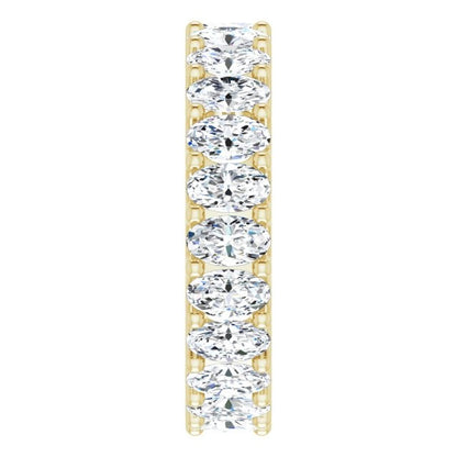 14kY 4 1/6cttw 5x3mm Oval LAB Diamond Eternity Band 123391