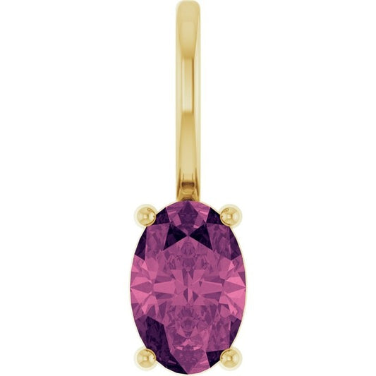 14kY 5x3mm Pink Tourmaline Pendant 88601
