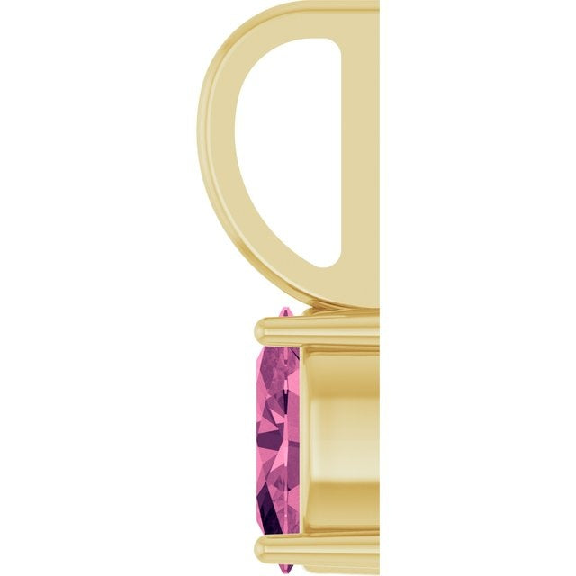 14kY 5x3mm Pink Tourmaline Pendant 88601