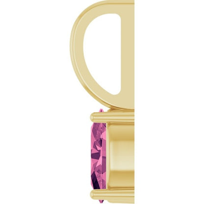 14kY 5x3mm Pink Tourmaline Pendant 88601