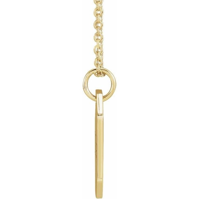 14kY Engravable Dog Tag Necklace 87365