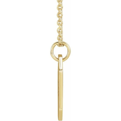 14kY Engravable Dog Tag Necklace 87365