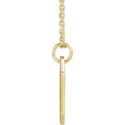 14kY Engravable Dog Tag Necklace 87365