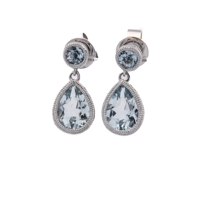14kW 1.48cttw Aquamarine Earring TEA4238CAQ