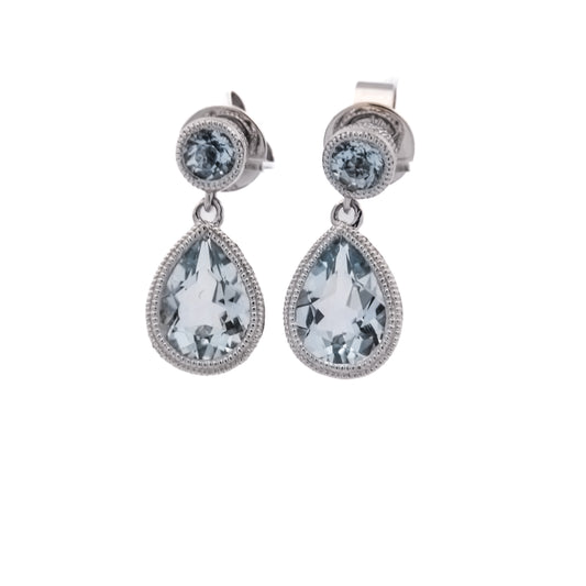 14kW 1.48cttw Aquamarine Earring TEA4238CAQ