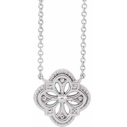 SS Vintage-Inspired Clover Necklace 87107
