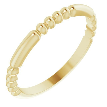 14kY Beaded Stackable Ring 51779 - 7