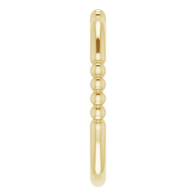 14kY Beaded Stackable Ring 51779 - 7