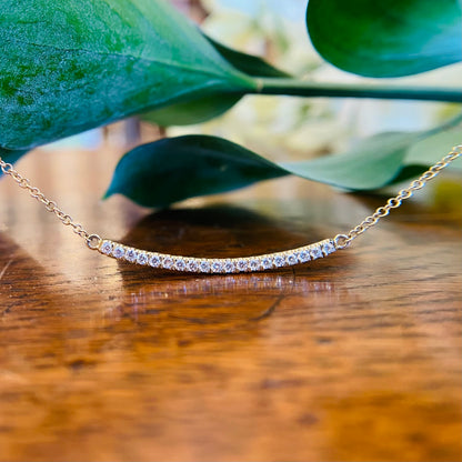14kY .18cttw Diamond Bar Necklace NK4273Y45JJ-18