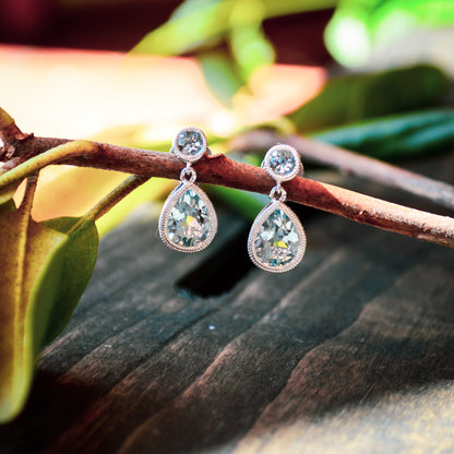 14kW 1.48cttw Aquamarine Earring TEA4238CAQ