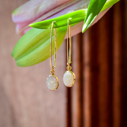 14kY Opal Simple Sweep Earrings 13462OPAL-B