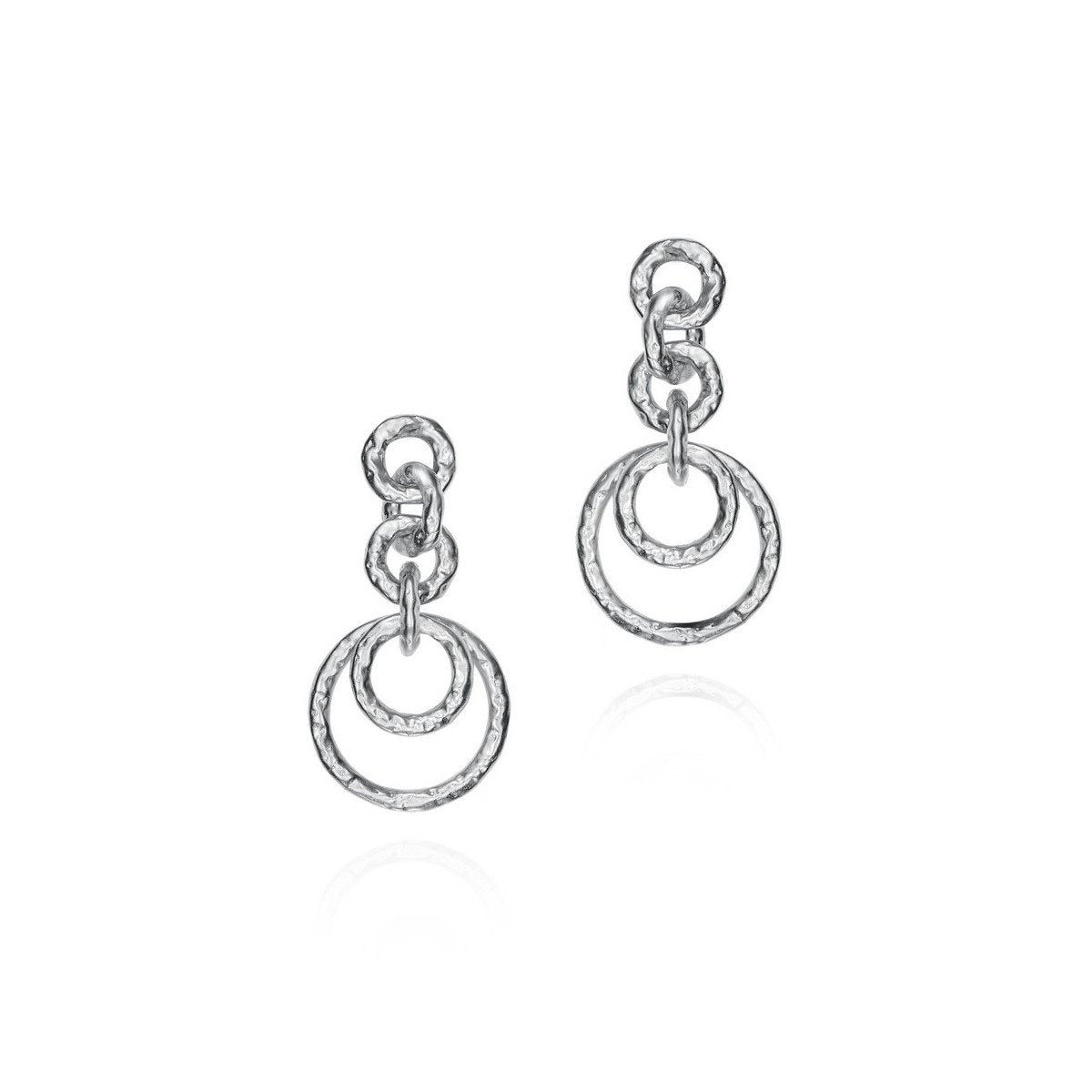 SS Interlocking Ring Drop Earring PE20 - 7756/H
