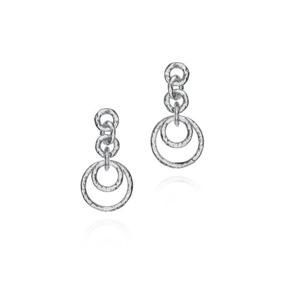 SS Interlocking Ring Drop Earring PE20 - 7756/H