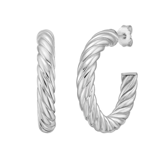 SS Italian Cable Half Hoop PGE16626
