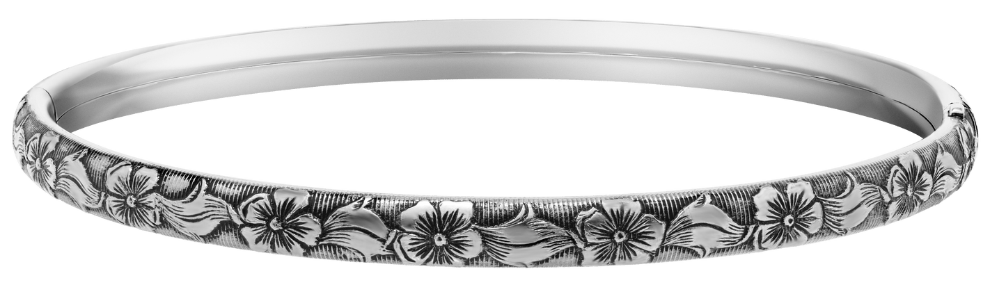 SS Antiqued Floral Bracelet PM255