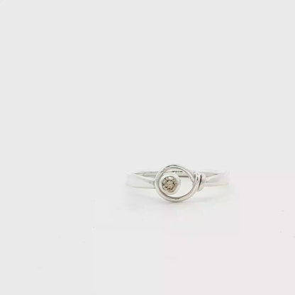 SS .10ct Champagne Diamond Saratoga Ring RI34210-7