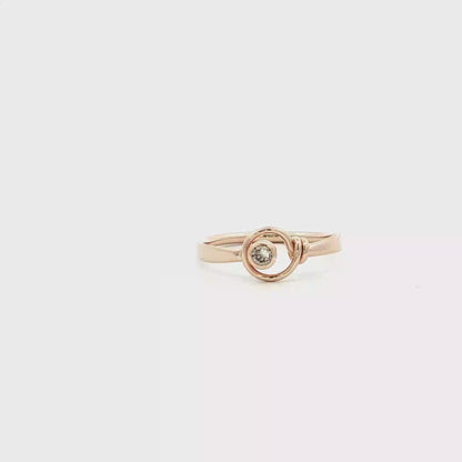 14kY .10ct Champagne Diamond Saratoga Ring RI34220-7