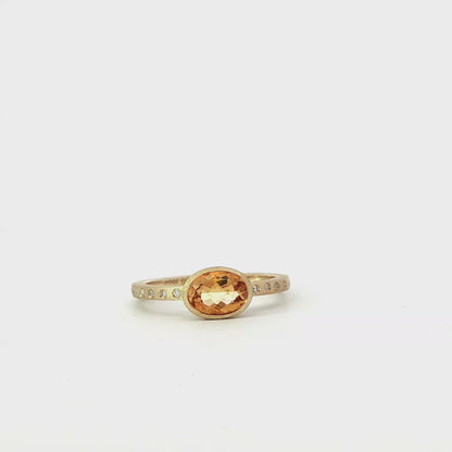 14kY .78ct Citrine .02cttw Diamond Ring AR77575CT - 220Y