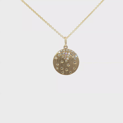 14kY .15cttw Diamond Disc Necklace AP86300D-801Y