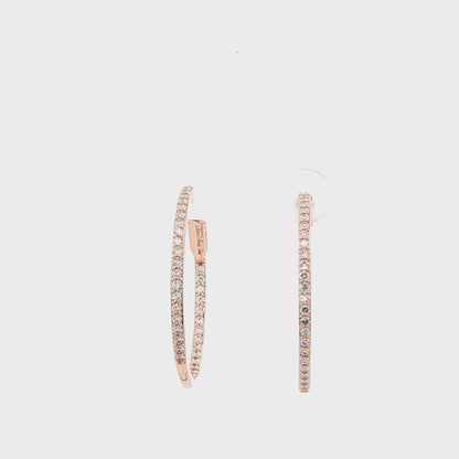 14kR .96cttw Diamond Hoop E0674